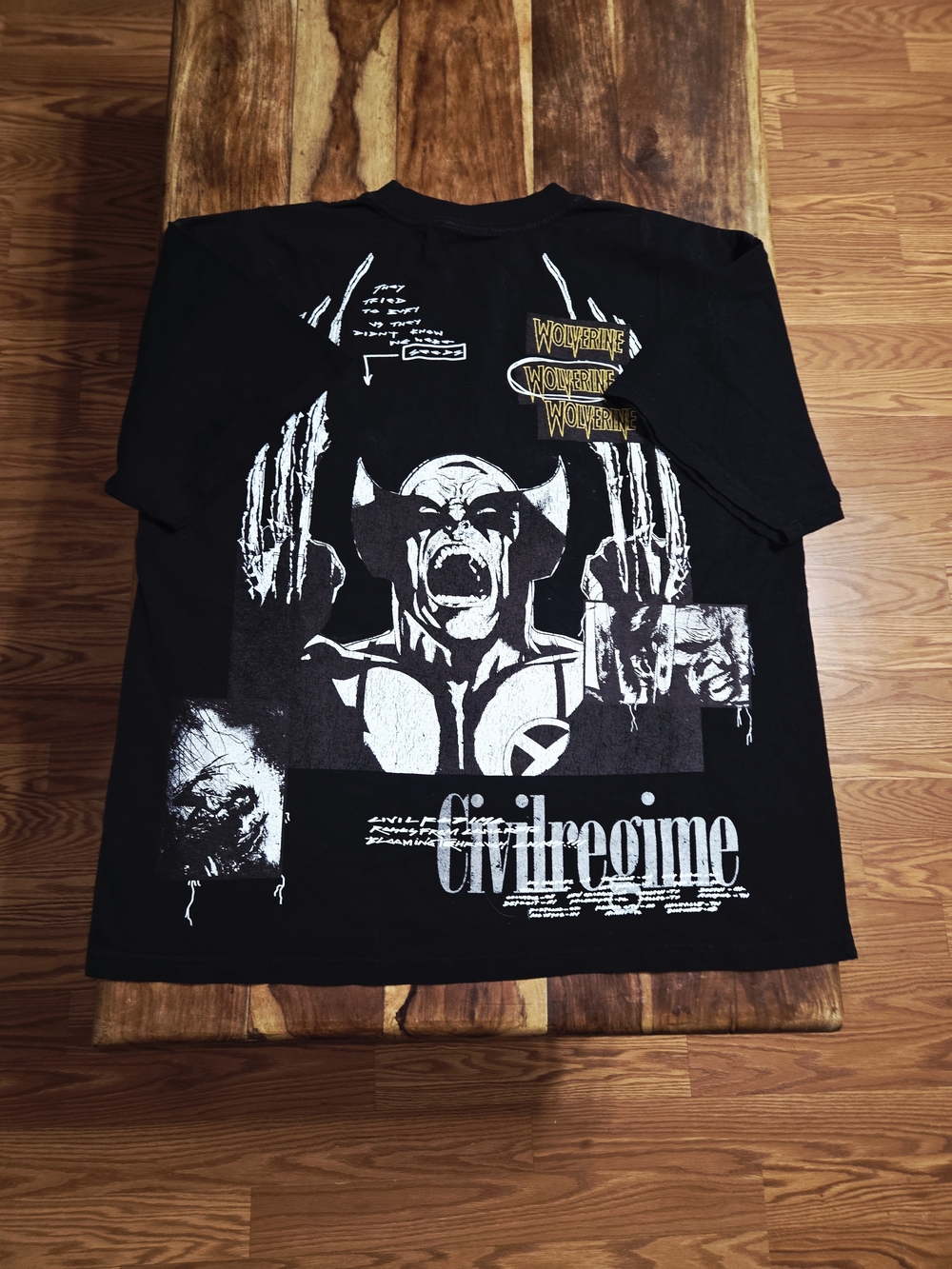 Civil Regime x Marvel Wolverine Collab Men's Tee. Size Medium